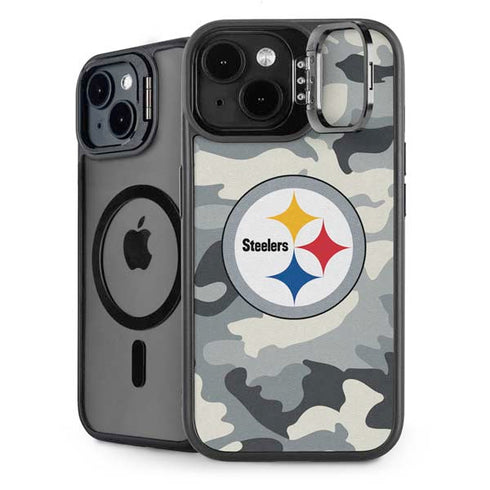 NFL Pittsburgh Steelers Camo iPhone 14 Kickstand Case